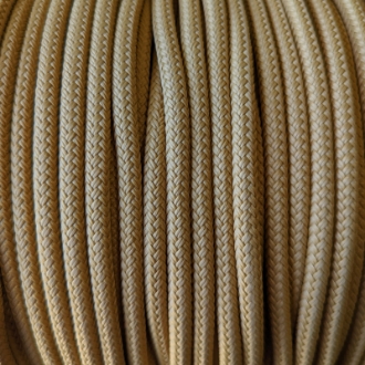 Beige, 1/4 Double Braid Polyester Halter and Yacht Rope